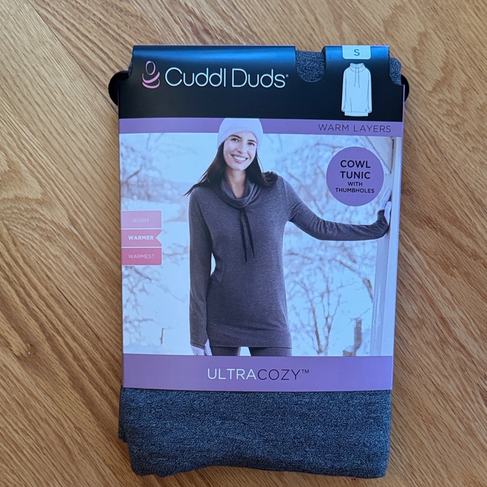 Cuddl Duds Women's Charcoal Cowl Neck Sweater